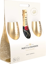 Moët & Chandon Brut Imperiál + 2 zlaté poháre, GIFT