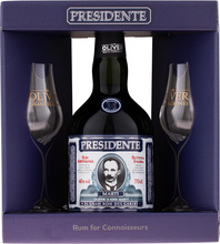 Presidente Marti 15 Y.O. + 2 poháre, GIFT
