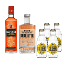 Beefeater Blood Orange + Barrister Orange Gin + 4 x Goldberg Tonic zadarmo