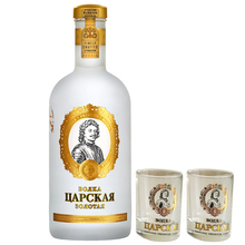 Carskaja Gold Vodka + 2 x Carskaja pohár