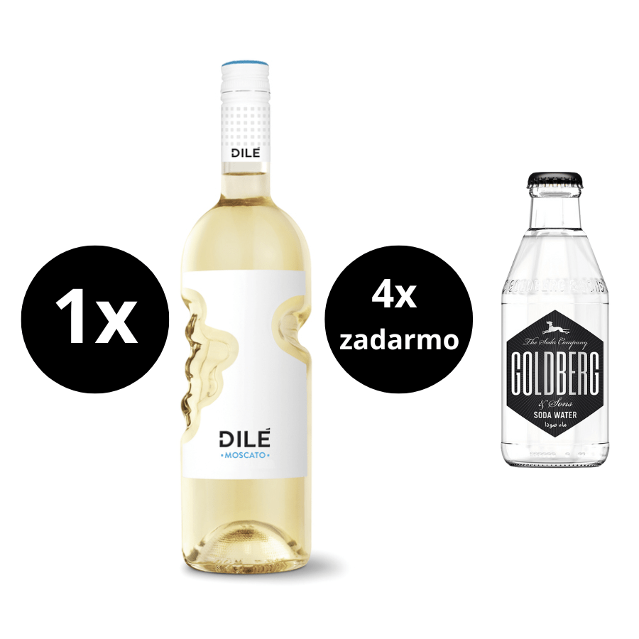 Dilé Moscato + 4 x Goldberg Soda Water ZADARMO