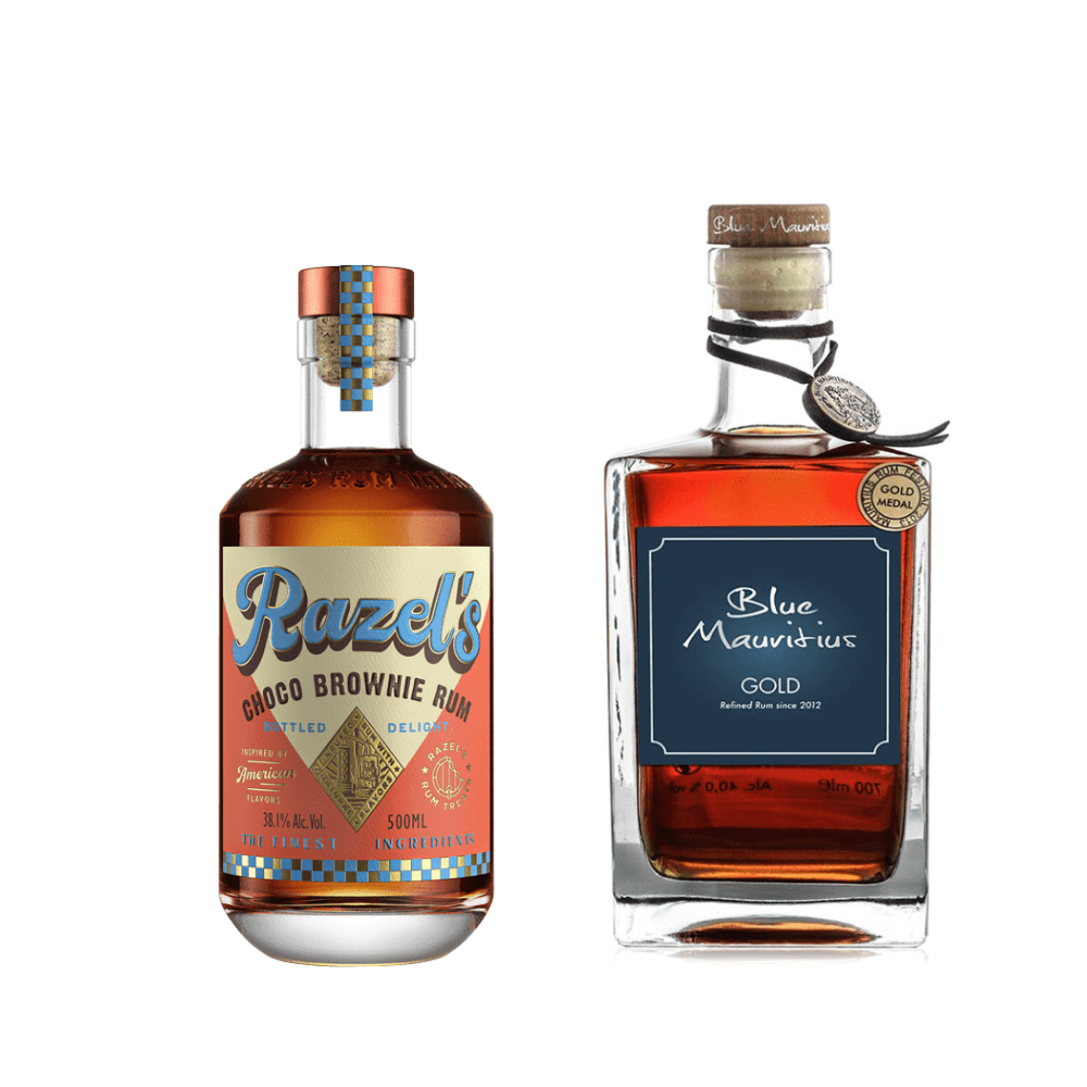 Blue Mauritius Gold Rum + Razel’s Choco Brownie Rum