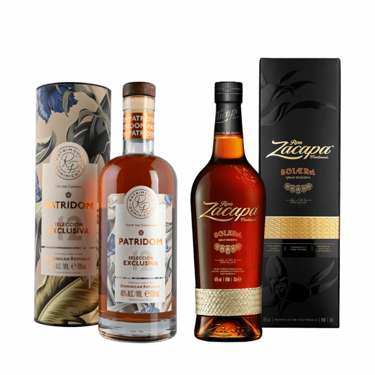 Zacapa Solera Gran Reserva, GIFT + Ron Patridom Selección Exclusiva 12, GIFT