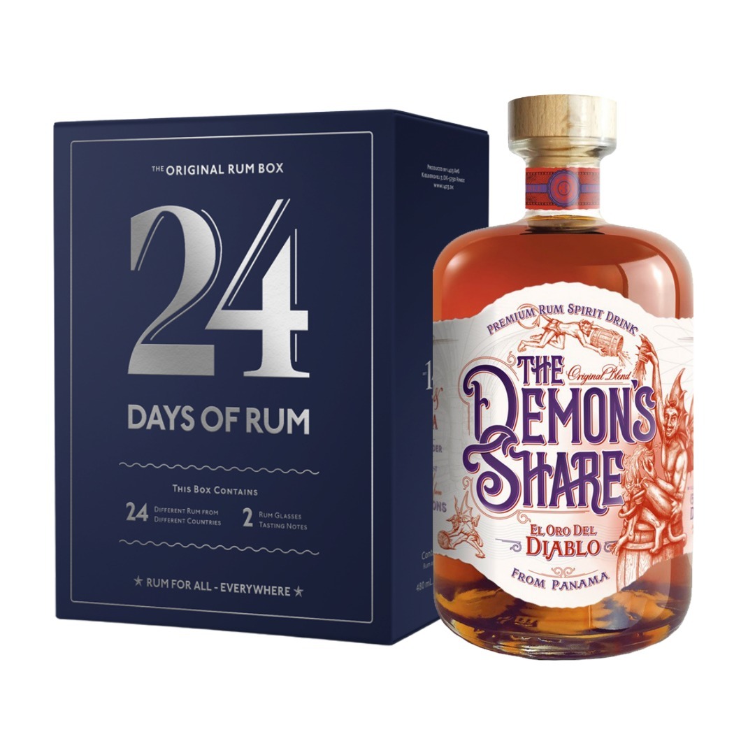 Rumový kalendár – 24 Days of Rum Blue Edition + The Demon's Share El Oro del Diablo ZADARMO