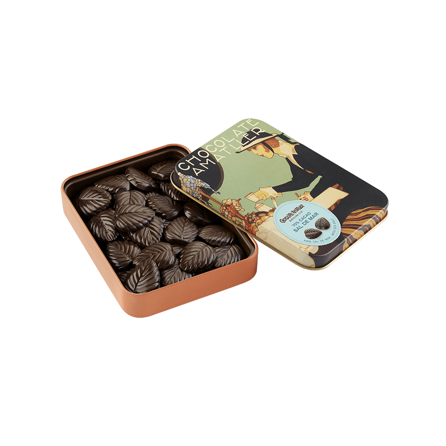 Chocolate Amatller Lístky zo 70% čokolády so soľou, 60g