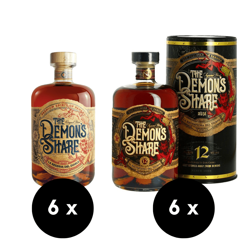 6 x The Demon's Share + 6 x The Demon's Share Rum 12 Y.O., GIFT