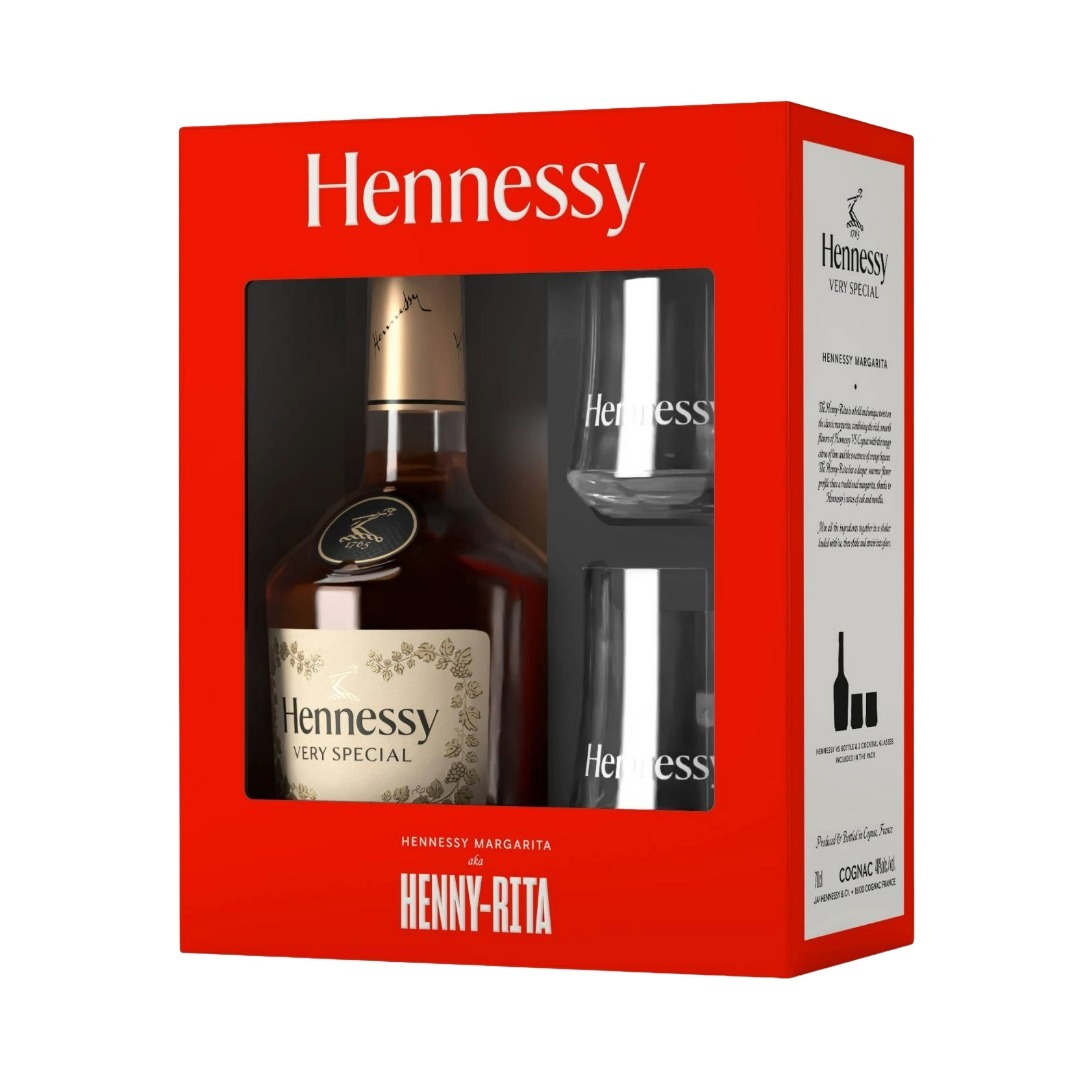 Hennessy VS + 2 poháriky, GIFT