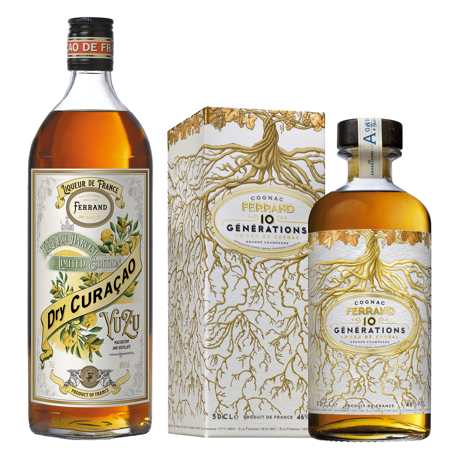Pierre Ferrand Dry Curaçao Yuzu + Ferrand Cognac 10 Générations, GIFT