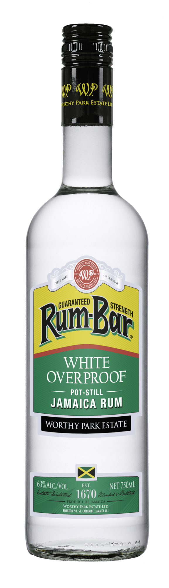 Worthy Park Rum Bar White Overproof 63% 0,7L