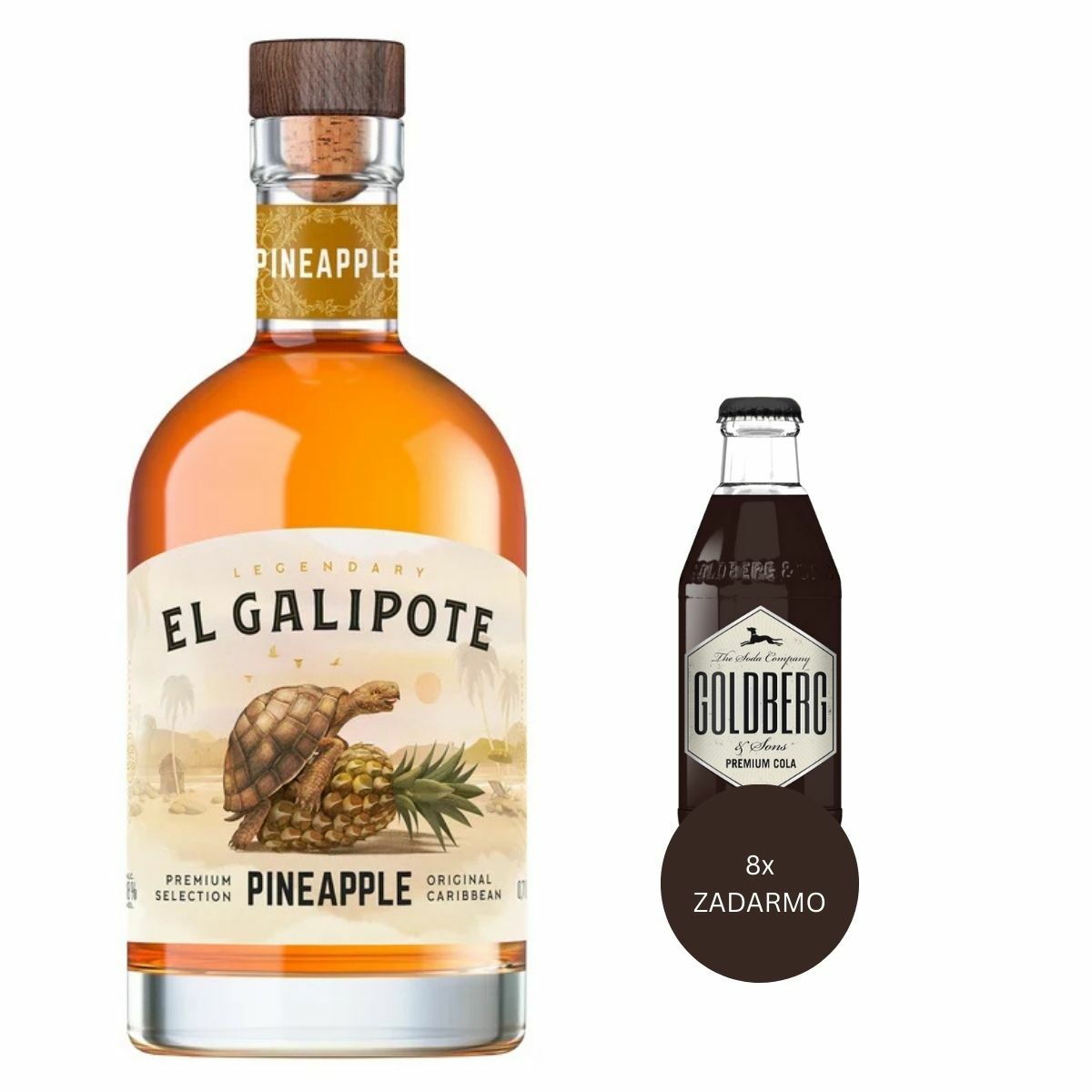 El Galipote Pineapple + 8 x Goldberg Premium Cola ZADARMO