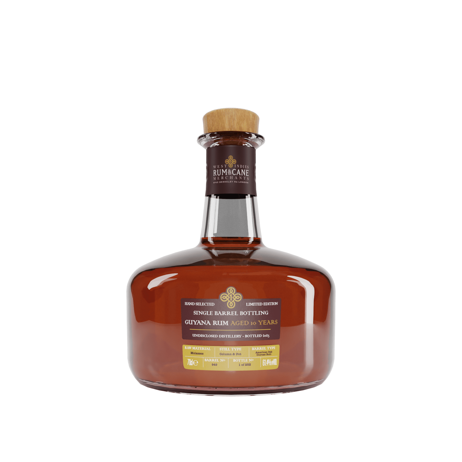 Rum & Cane Guyana 10 Y.O. Single Barrel, GIFT