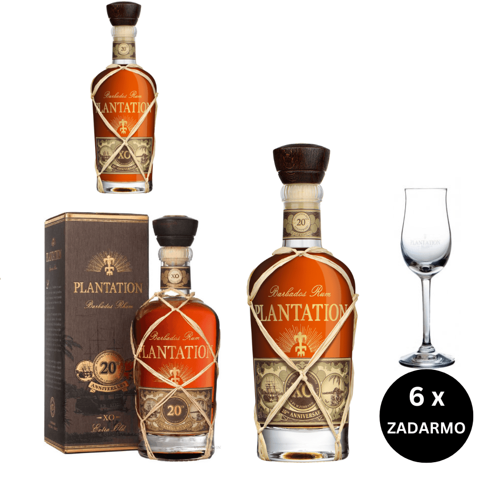 Plantation XO 0,7 + XO Maxi + XO Midi + 6 x pohár zadarmo