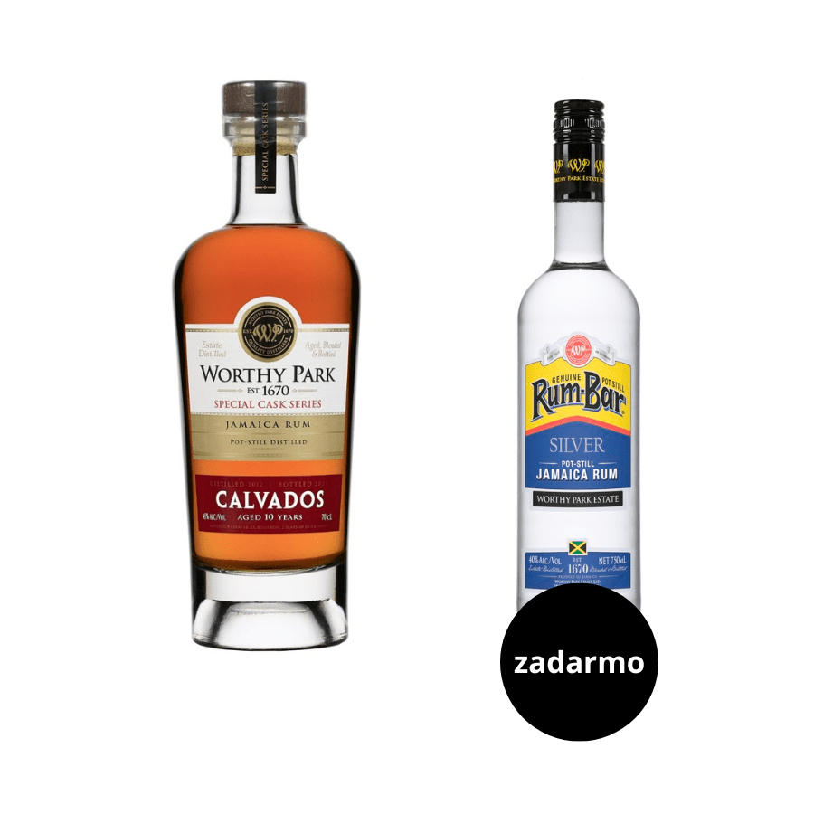 Worthy Park Special Cask Calvados 10 Y.O. + Worthy Park Rum-Bar Silver zadarmo Worthy Park Special Cask Calvados 10 Y.O. + Worthy Park Rum-Bar Silver zadarmo
