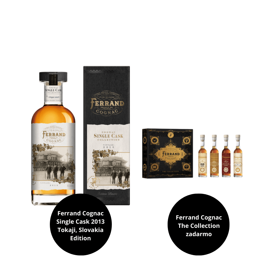 Ferrand Cognac Single Cask 2013 Tokaj, Slovakia Edition, GIFT + Ferrand Cognac The Collection Box