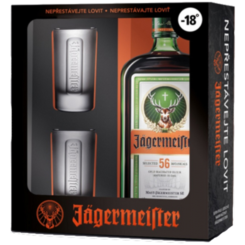 Jägermeister + 2 poháre, GIFT