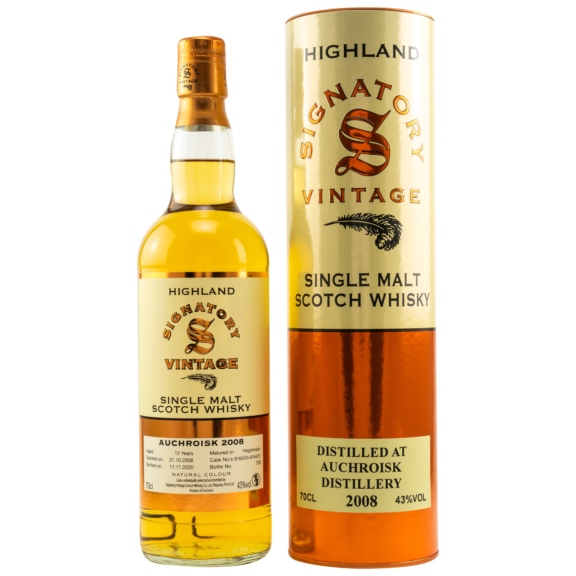 Signatory Auchroisk 2008 Aged 12 Years, GIFT