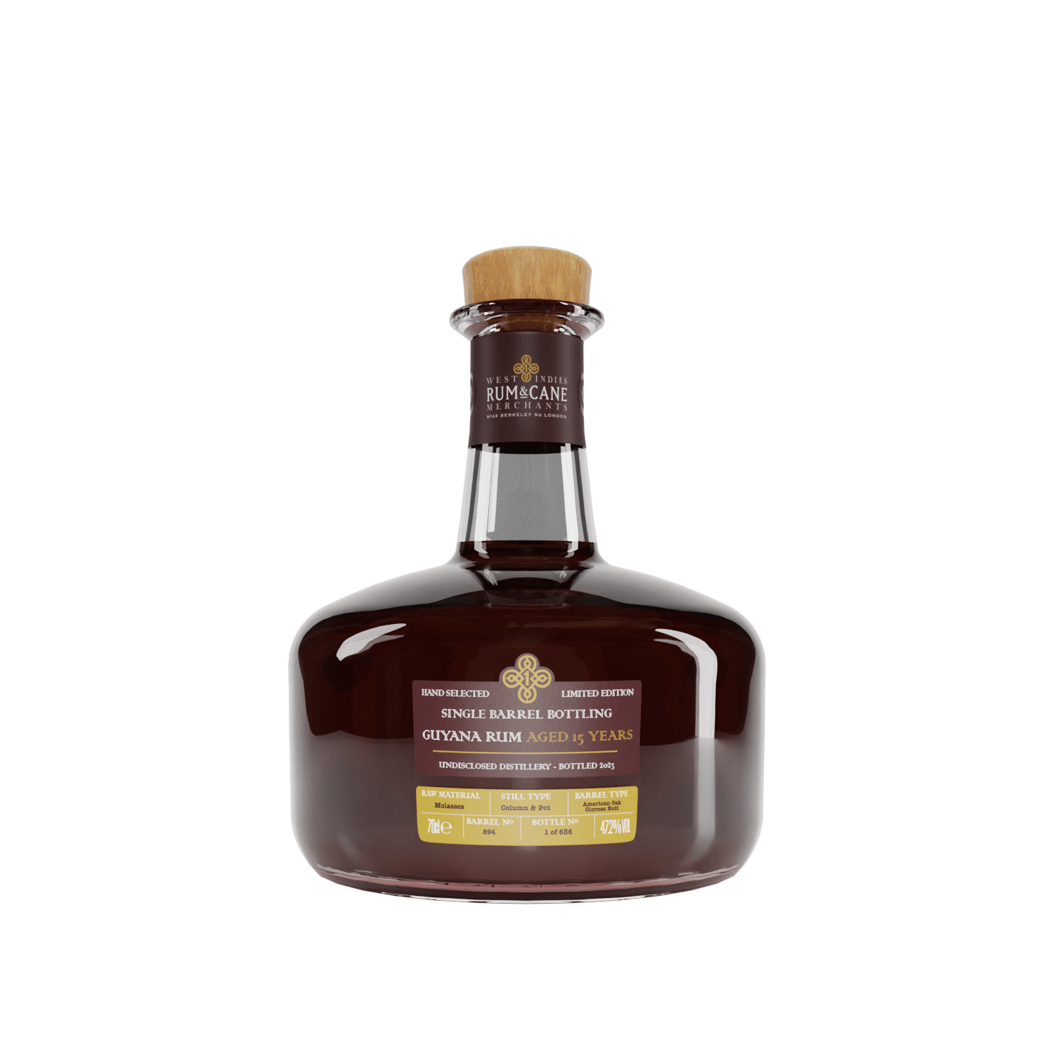 Rum & Cane Guyana 15 Y.O. Single Barrel, GIFT