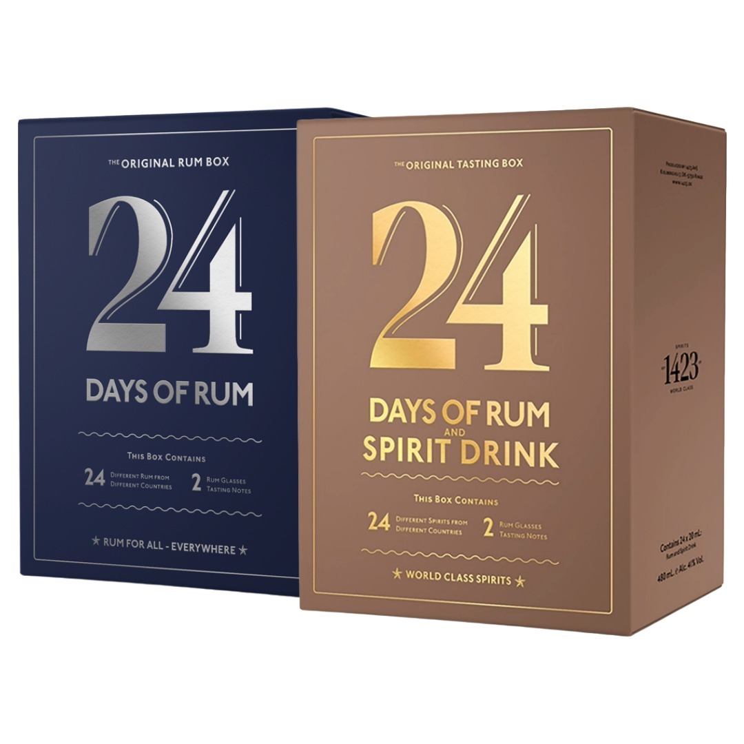 Rumový kalendár – 24 Days of Rum Mocha Edition (2025) + Rumový kalendár – 24 Days of Rum Blue Editio