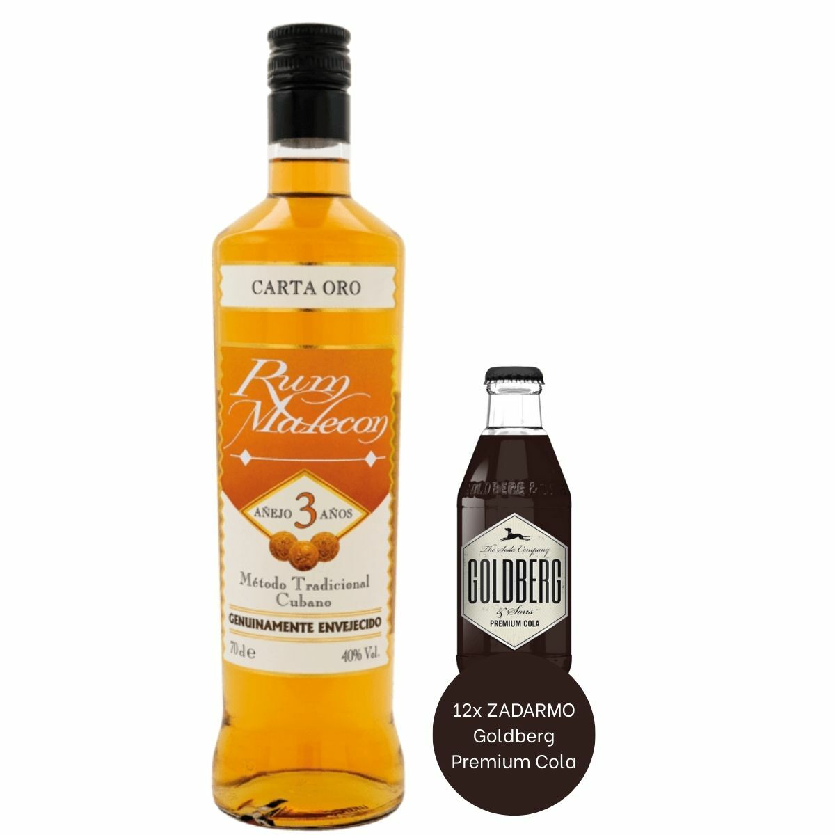 Malecon 3 Y.O. + 12 x Goldberg Premium Cola ZADARMO