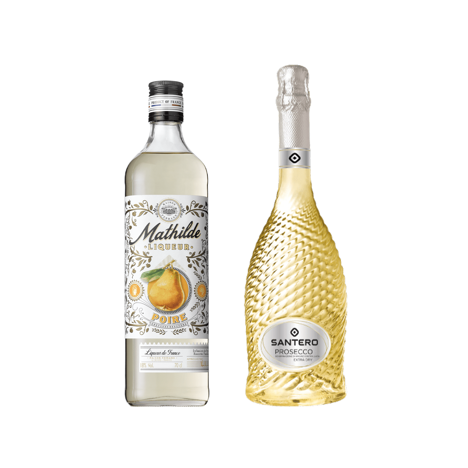 Mathilde Liqueur Poire + Santero Prosecco Extra Dry