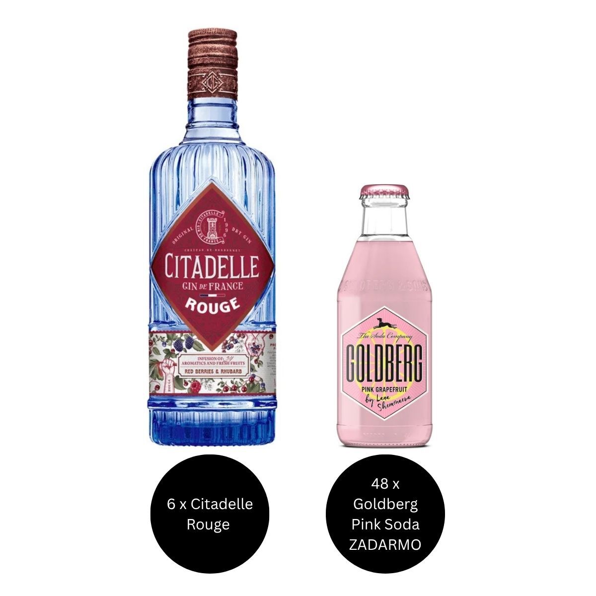 6 x Citadelle Rouge + 48 x Goldberg Pink Grapefruit Soda ZADARMO