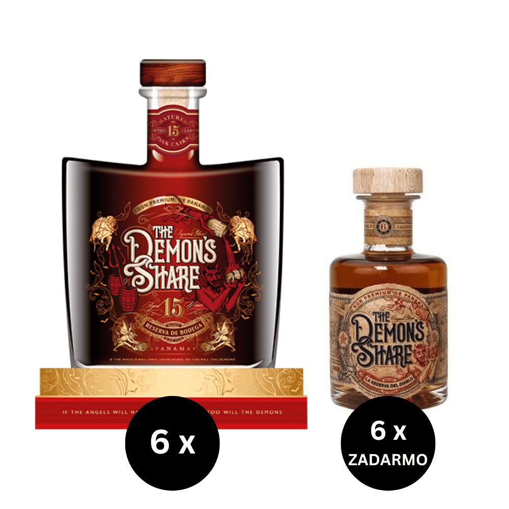 6 x The Demon´s Share Rum 15 Y.O., GIFT + 6 x The Demon's Share, MIDI zadarmo