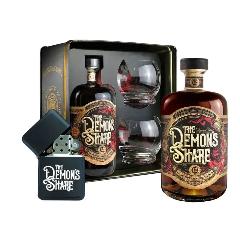 The Demon's Share Rum 12 Y.O. Glass Set + Zapaľovač ZADARMO