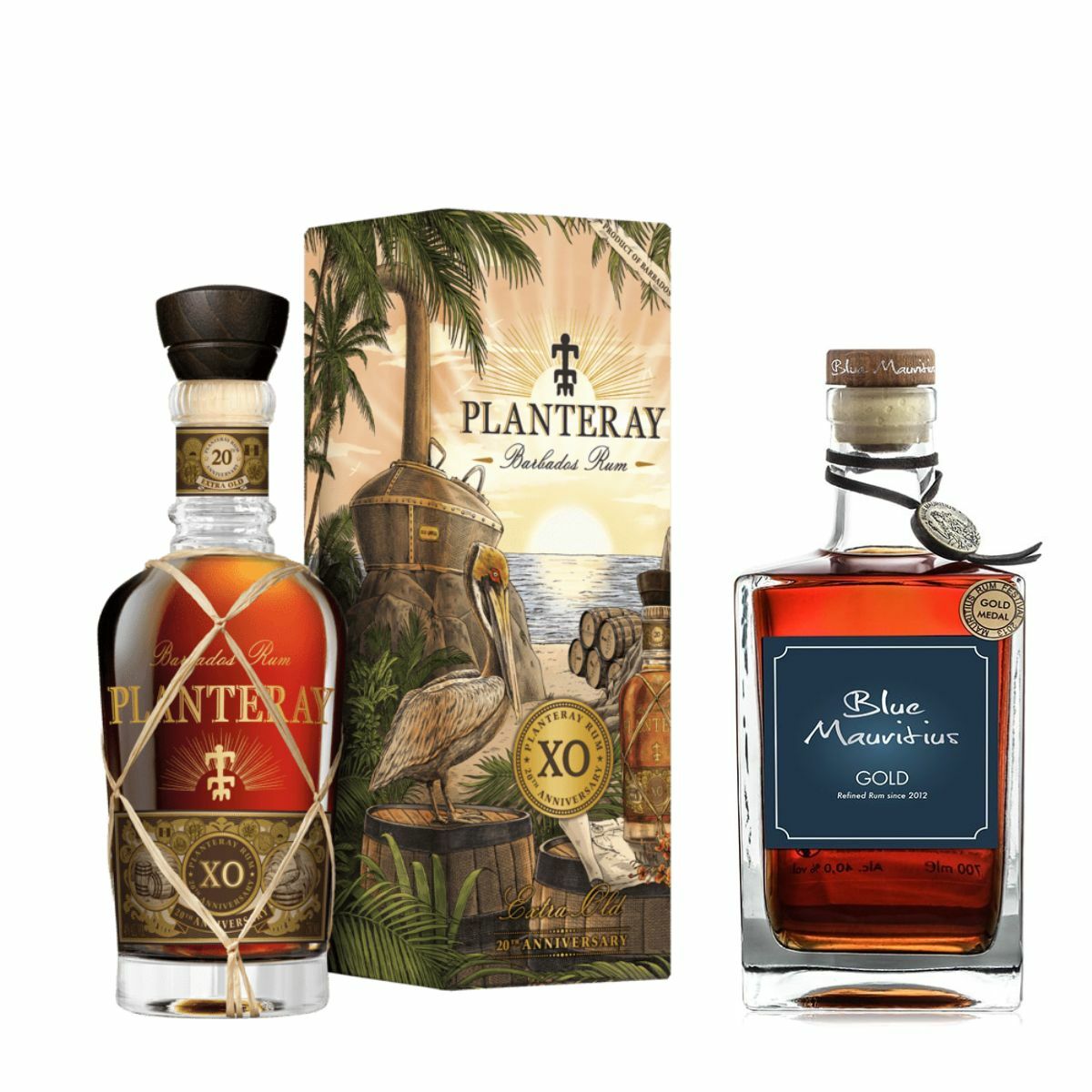Planteray XO 20th Anniversary, GIFT + Blue Mauritius Gold Rum