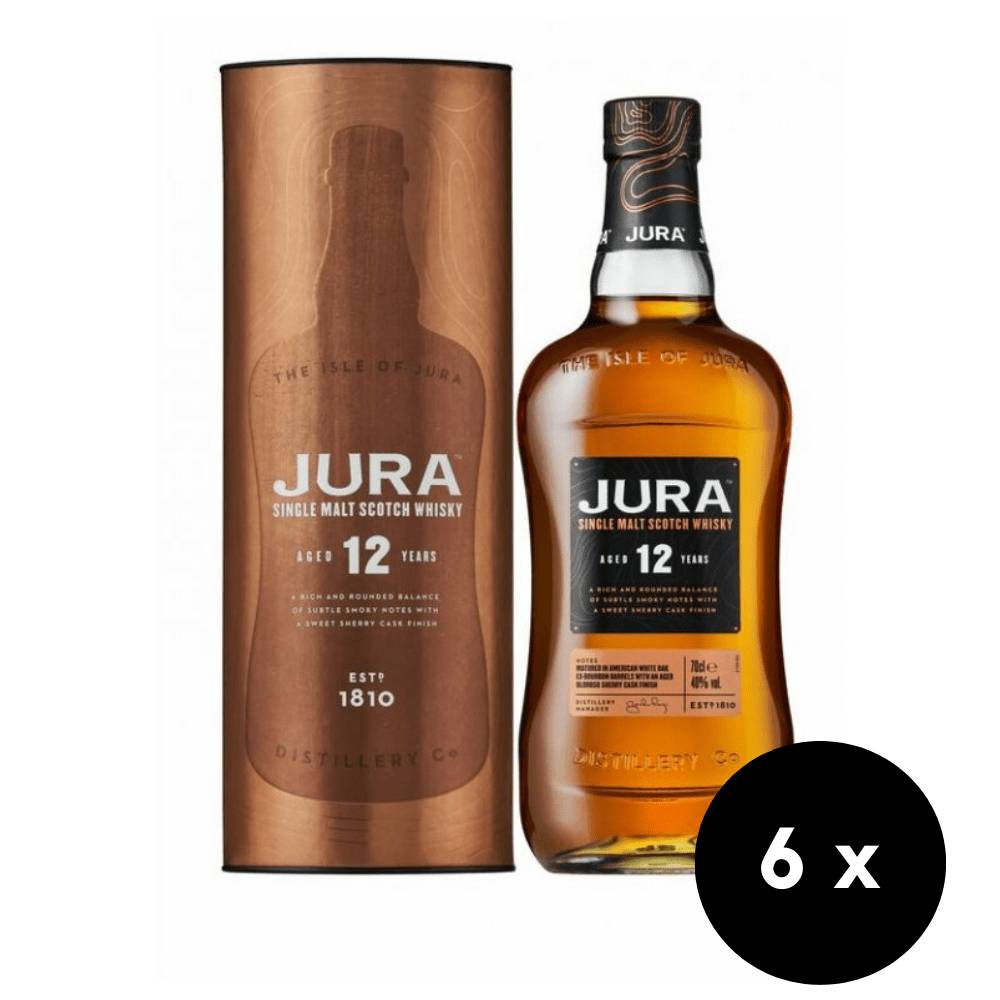 6 x Jura 12 Y.O. Single Malt Whisky, GIFT