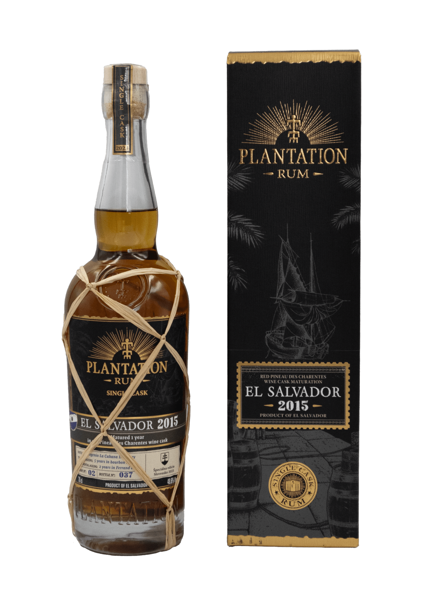 Plantation Single Cask El Salvador 2015, Pineau Des Charentes Rouge Cask, GIFT