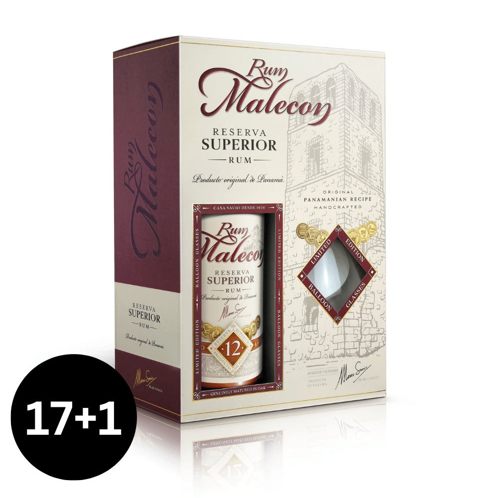 17 + 1 | Malecon 12 Y.O., GLASS SET