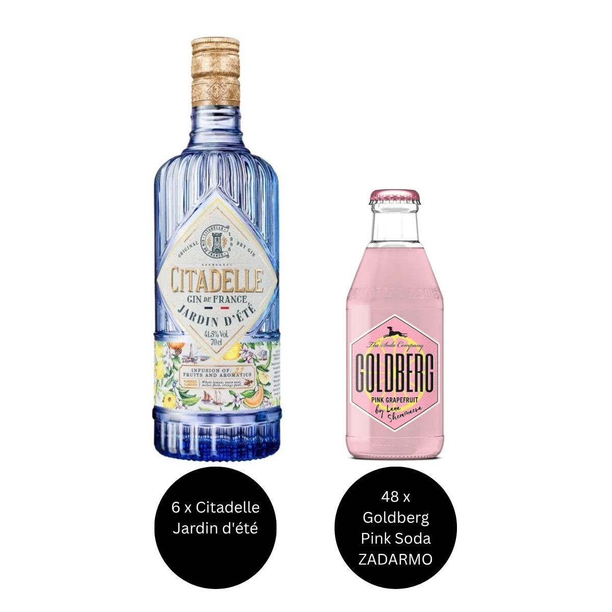 6 x Citadelle Jardin d'été + 48 x Goldberg Pink Grapefruit Soda ZADARMO