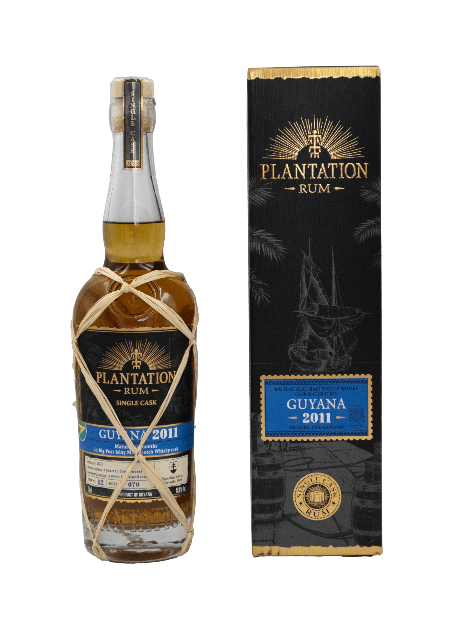 Plantation Single Cask Guyana 2011, Big Peat Whisky Cask, GIFT