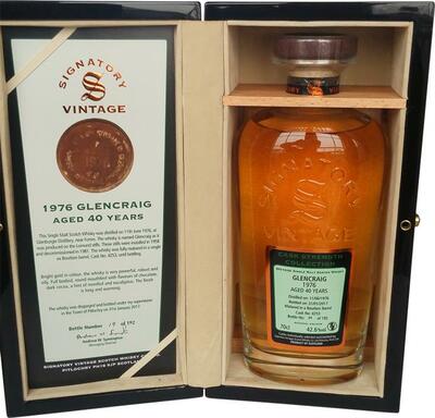 Signatory Glencraig 1976 Aged 40 Years, GIFT