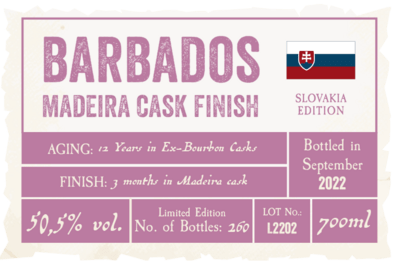 Bellamy’s Reserve Barbados Foursquare Madeira Finish, Slovakia Edition, GIFT