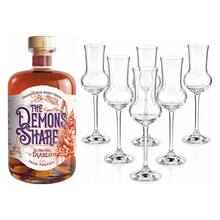 The Demon's Share El Oro del Diablo + Rumové poháre Aveiro, 7 cl, 6ks