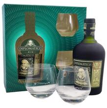 Diplomático Reserva Exclusiva 12 Y.O. + 2 poháre