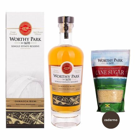 Worthy Park Single Estate Reserve, GIFT + Worthy Park - Trstinový cukor, 500g ZADARMO