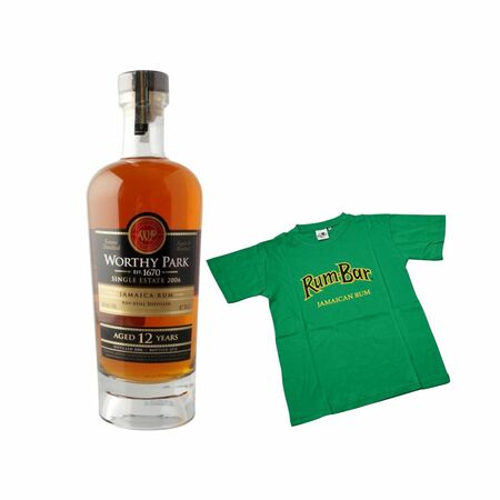 Worthy Park Single Estate 12 Y.O., GIFT + Worthy Park Rum-Bar - Tričko