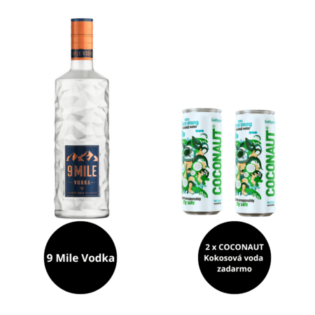 9 Mile Vodka + 2 x COCONAUT Kokosová voda