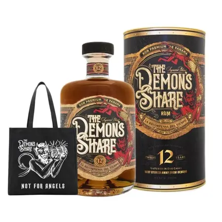 The Demon&#039;s Share Rum 12 Y.O., GIFT + The Demon&#039;s Share - darčeková taška ZADARMO