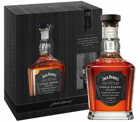 Jack Daniel&#039;s Single Barrel + pohár, GIFT