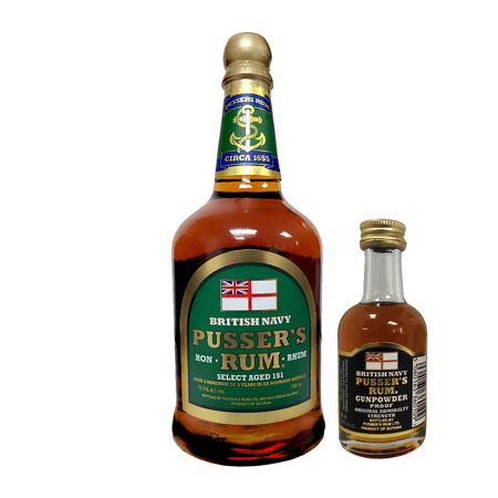 Pusser&#039;s Rum Select Aged 151 + Pusser’s Gunpowder Proof Rum MINI zadarmo