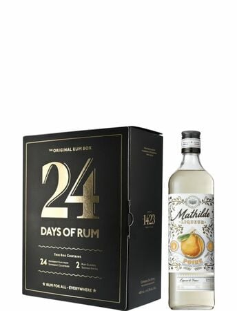 Rumový kalendár – 24 Days of Rum (2024), GIFT + Mathilde Liqueur Poire ZADARMO