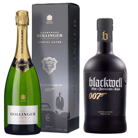 Champagne Bollinger 007 + Blackwell Rum 007
