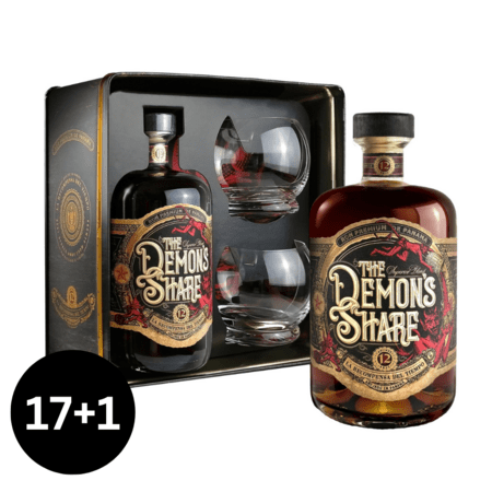 17 + 1 |  The Demon&#039;s Share Rum 12 Y.O. Glass Set