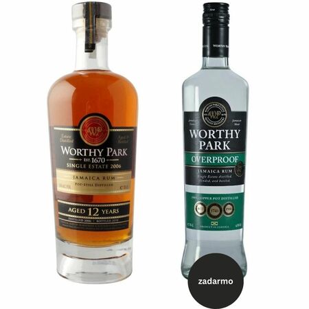 Worthy Park Single Estate 12 Y.O. + Worthy Park White Overproof ZADARMO