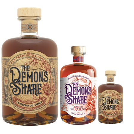 The Demon&#039;s Share, MAXI 3 L + The Demon&#039;s Share El Oro del Diablo 0,7 L + The Demon&#039;s Share, MIDI