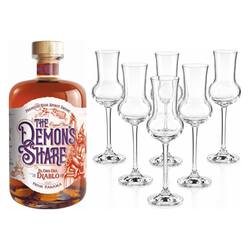 The Demon's Share El Oro del Diablo + Rumové poháre Aveiro, 7 cl, 6ks