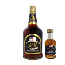 Pusser&#039;s Gunpowder Proof Rum + Pusser’s Blue Label MINI zadarmo
